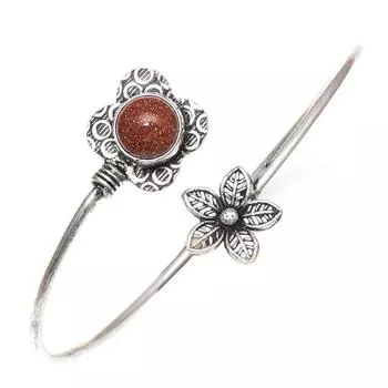 Серебряные ювелирные изделия ручной работы с красным драгоценным камнем Sunsitara, браслеты-манжеты 7 дюймов, регулируемые