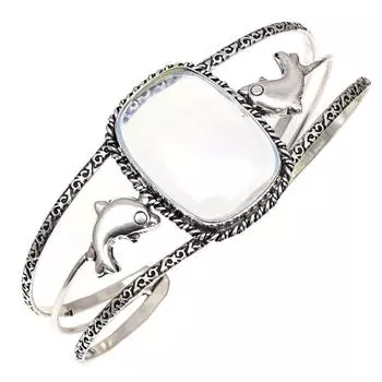 Серебряные ювелирные изделия ручной работы с молочным огненным опалом, браслеты-манжеты 7 дюймов, регулируемые