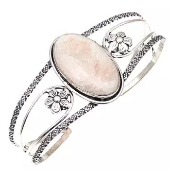 Серебряные ювелирные изделия ручной работы с зеленым септерианским драгоценным камнем, браслеты-манжеты 7 дюймов, регулируемые