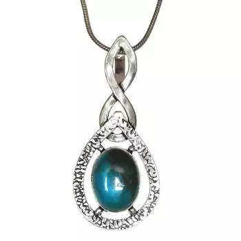 Серебряные ювелирные изделия с драгоценными камнями Хризоколла 2,25 дюйма Подвеска ручной работы стерлингового серебра