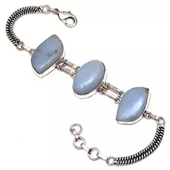 Серебряные ювелирные изделия с синим опалом Owyhee, браслеты 7 дюймов, регулируемые