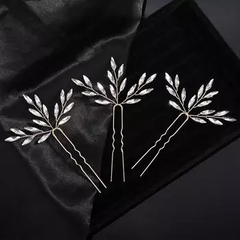 Серебряные заколки для волос со стразами для невесты Простые свадебные аксессуары для волос Ювелирные изделия Ручной работы Головной убор невесты Тиары Золотые украшения для волос