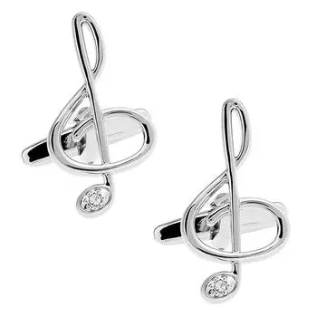 Серебряные запонки скрипичный ключ запонки запонки n01342 серебряный