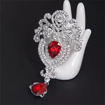 Серебряный большой цветок свадебная брошь со стразами и стразами свадебная брошь булавка королевский синий