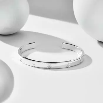 Серебряный браслет для ног S999 Браслет из чистого серебра для девочек, полный звезд Маленький и роскошный браслет Регулируемый подарок на День матери Adjustable size