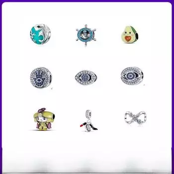 Серебряный браслет-подвеска «Звездное небо» в виде галактики для женщин 925 пробы 1 серебряный