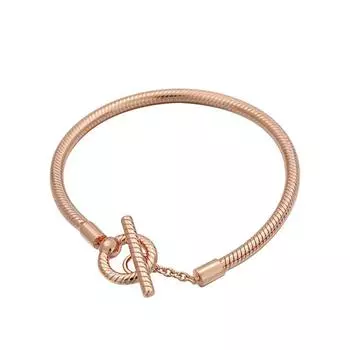 Серебряный браслет S925 1:1 новая Т-образная пряжка из змеиной кости, базовая бижутерия своими руками 16cm