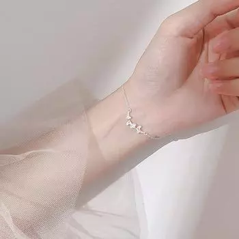 Серебряный браслет S925, маленький браслет из свежих листьев гинкго, женские простые аксессуары для рук, японская и корейская версия, подарок