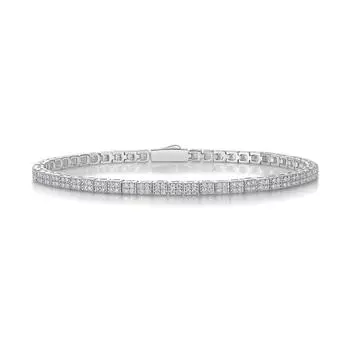 Серебряный браслет S925 Moissanite Poet Bracelet Hand Jewelry Panyu 16.5cm