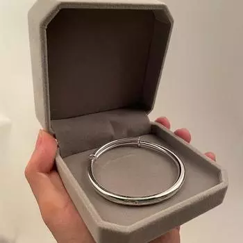 Серебряный браслет S999 с изображением автомобиля и круглого живота, простой и универсальный, цельный серебряный браслет, подарок для девочек и мам Adjustable size серебряный