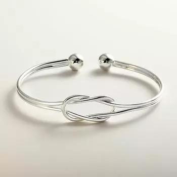 Серебряный браслет S999 с концентрическим узлом для женщин с индивидуальными линиями и универсальные браслеты для молодых женщин в качестве праздничных подарков Adjustable size серебряный