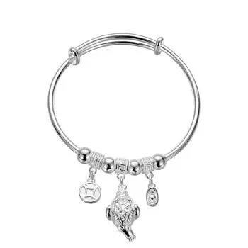 Серебряный браслет с золотой жабой, серебряный браслет с белым медным покрытием, браслет из золотых слитков, подарок на день рождения Adjustable size