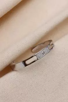 Серебряный браслет Vip наручники с подвижной головкой