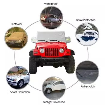 Серебряный чехол для автомобиля JEEP Wrangler TJ 2 двери/4 двери, водонепроницаемый, анти-УФ, солнцезащитный козырек, пылезащитный чехол, внешние аксессуары