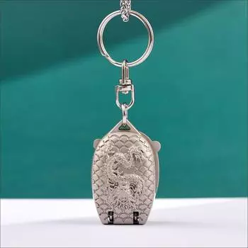 Серебряный черный золотой дракон узор мини полностью стальной складной кусачки для ногтей дорожный портативный кусачки для ногтей с брелок маникюр чёрный