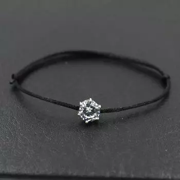 Серебряный цвет, круглые стразы, кристаллы AAA, циркон, тонкая красная веревка, плетеные браслеты, женские подарки, пульс...