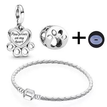 Серебряный цвет, подвеска «Лучший друг», бусины и кулон в форме сердца с подвеской, кожаный браслет для женщин, ювелирные изделия для вечеринок, дропшиппинг 16cm