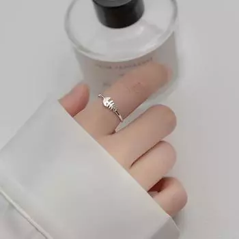 Серебряный цвет, симпатичные рыбьи кости, простые регулируемые кольца для женщин, модные нежные ювелирные аксессуары Resizable