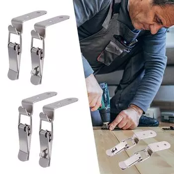 Серебряный деревянный ящик с замком 90°, 2 шт.