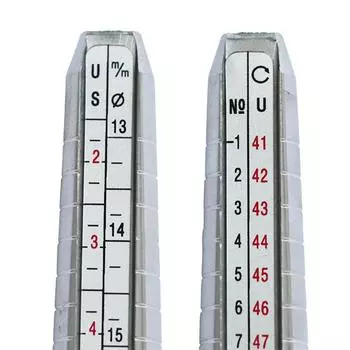 Серебряный измерительный инструмент для измерения размера кольца, измерительная палочка для измерения размера пальца 2