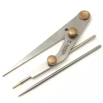 Серебряный компас для ручек из кожи, разделитель для кожаных изделий, набор сменных стержней для рукоделия [Island Puppy]