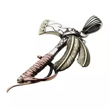 Серебряный кулон Feather Ax fp0403 [Figmart] [Серебряный аксессуар]