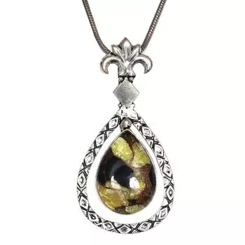 Серебряный кулон ручной работы с драгоценными камнями ко Дню матери 2,25 дюйма