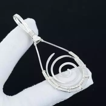 Серебряный кулон с кельтской проволокой, серебро 925 пробы — дизайн ручной работы, повседневные украшения с кельтской проволокой, праздничные подарки 3.40 серебряный