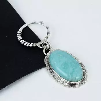 Серебряный кулон с натуральным амазонитом из стерлингового серебра 925 пробы — дизайн ручной работы, повседневные украшения, уникальные кулоны, подарки для вечеринок 2.36 зелёный