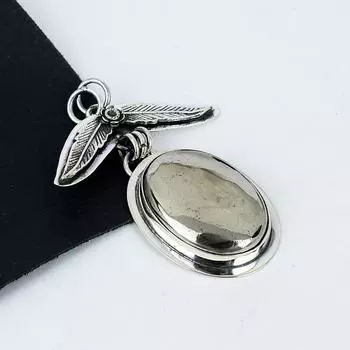 Серебряный кулон с натуральным пиритом и друзой из стерлингового серебра 925 пробы — дизайн ручной работы, повседневные украшения, уникальные подарочные подвески 2.36 золотистый