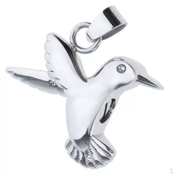 Серебряный кулон в форме птицы или колибри из нержавеющей стали, подвеска для кремации, ювелирные изделия