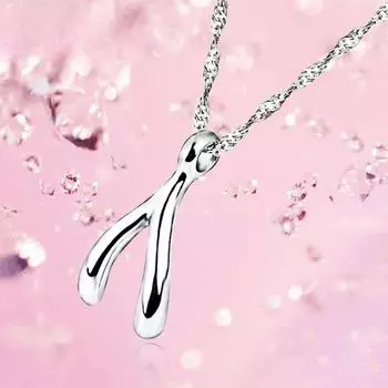 Серебряный кулон в виде елочки 925 пробы, ожерелье с костями желаний, жетон любви, корейская мода, серебряные ювелирные изделия, украшение 925