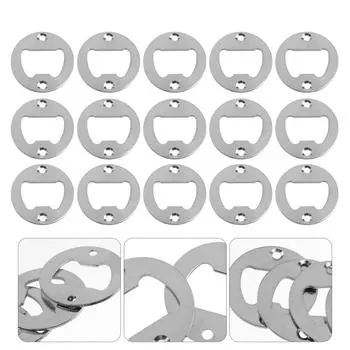 Серебряный полированный круглый нержавеющая сталь 40 мм кухонный инструмент открывалка для бутылок вставка фурнитура детали гаджеты 10pcs