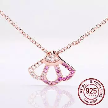Серебряный премиум-дизайн Sense Design Pav из розового золота с подвеской в виде свитера, розовая цепочка на ключицу, классическое ювелирное украшение в подарок