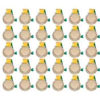 Серебряный приз размером 2 дюйма с круглой шейной лентой для вечеринки по случаю соревнований (откалываться) эй