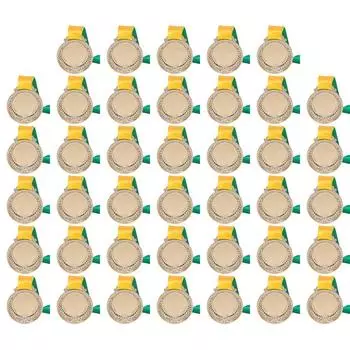 Серебряный приз размером 2 дюйма с круглой шейной лентой для вечеринки по случаю соревнований (откалываться)