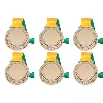 Серебряный приз размером 2 дюйма с круглой шейной лентой для вечеринки по случаю соревнований (откалываться)