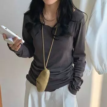 Серебряный PU Мини Сумка Облако Мини Ремешок Кошелек Ins Наушники Сумка Покупки бежевый