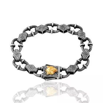 Серебряный ручная инкрустация Серебряный браслет ручной работы