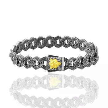 Серебряный ручная инкрустация Серебряный браслет ручной работы