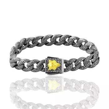 Серебряный ручная инкрустация Серебряный браслет ручной работы