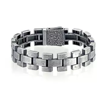 Серебряный ручная инкрустация Серебряный браслет ручной работы