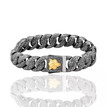 Серебряный ручная инкрустация Серебряный браслет ручной работы