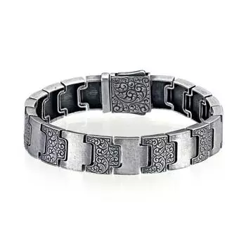 Серебряный ручная инкрустация Серебряный браслет ручной работы