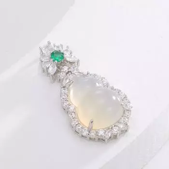 Серебряный S925 с инкрустацией из натурального ледяного халцедона, кулон в форме тыквы, женское яйцо, поверхность, элегантное, темпераментное ожерелье, ювелирные изделия, новые 925 silver