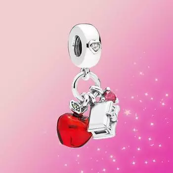 Серебряный Шарм Белоснежка, подвеска-подвеска, подходит для оригинального модного ожерелья, браслета для женщин, модные ювелирные изделия, подарок