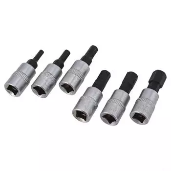 Серебряный шестигранный инструмент для насадок 6 шт. 1/4 Набор бит заводской