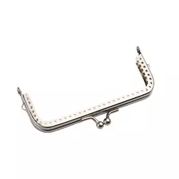 Серебряный швейный кошелек Аксессуары DIY Ремесло Застежка Клатч Замок-защелка Рамка для кошелька Застежка для кошелька 8.5cm