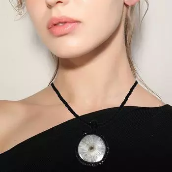 Серебряный солнечный друзовый драгоценный камень в подарок другу, ювелирное изделие в технике макраме