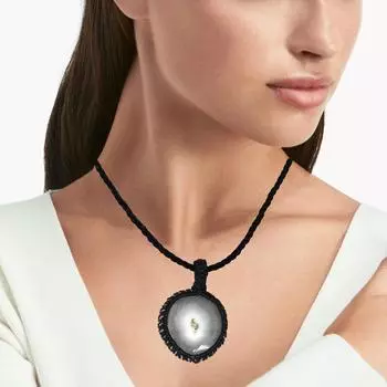 Серебряный солнечный друзовый драгоценный камень в подарок другу, ювелирное изделие в технике макраме